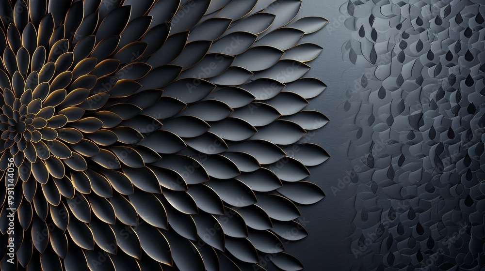 Poster a luxurious 3d background featuring elegant gold accents and intricate patterns, perfect for adding 