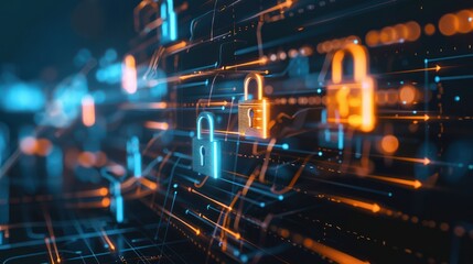 Cybersecurity and Data Protection: Digital Locks on a Network