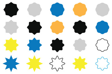 star icon and favorite icon set. Vector illustration isolated on white background.