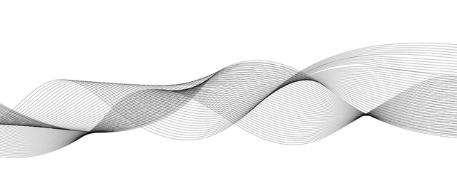 Grey and white abstract wavy flowing particles. White paper wave and curve line background. Digital futuristic technology concept. Vector illustration