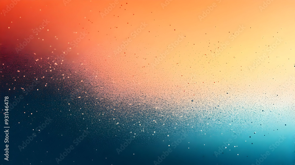 Poster a gradient blend of warm and cool colors with subtle speckles.