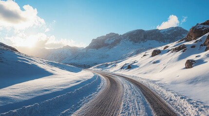 Snowy Mountain Road
