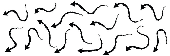 Set of Hand drawn vector arrows doodle on white background. design element vector illustration.EPS10