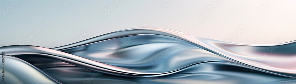Poster a refined 3d background with smooth gradients and subtle metallic elements, ideal for luxury brandin