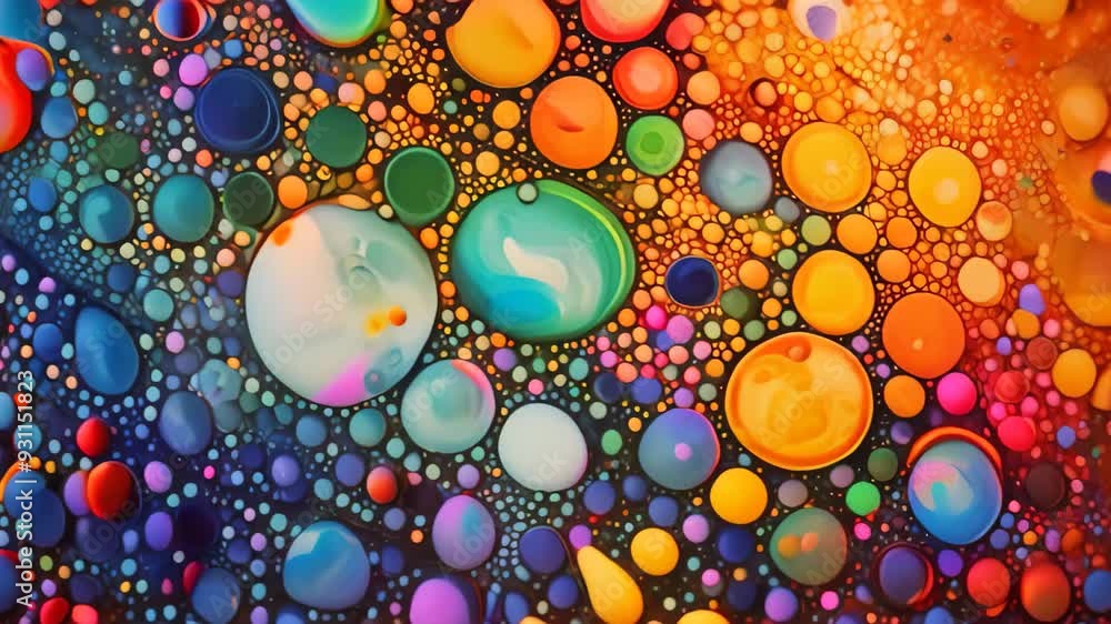 Aufkleber abstract colorful background with circles of different sizes and colors. macro, abstract background 