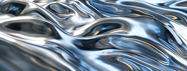 Mesmerizing Silv Liquid Abstract Render Design