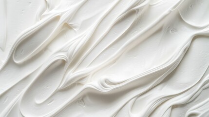 Obraz premium Abstract Swirls of White Cream