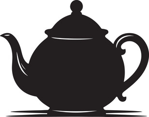 Teapot sihlhouette vector design