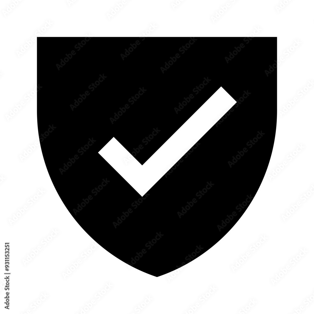 Wall mural security notification on flat vector icon