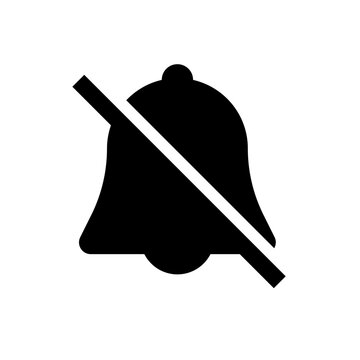 recommend clip art: Notification off Bell with line vector icon 