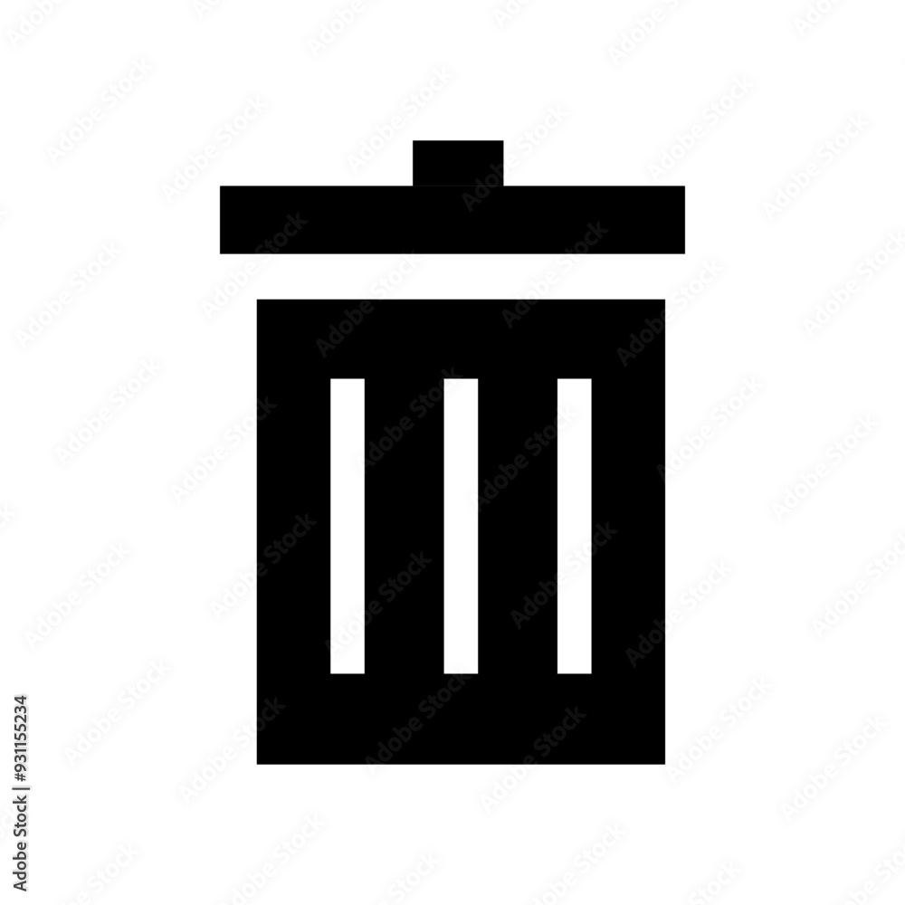 Wall mural trash delete vector flat icon
