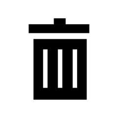 Trash delete vector flat icon