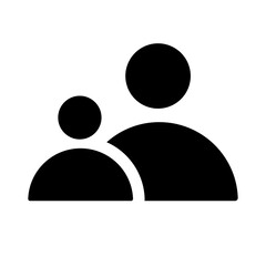 Parent and son vector flat icon