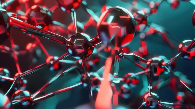 molecule or atom, Abstract structure for Science or medical background, 3d illustration, science, atom, abstract, chemistry, structure, blue, chemical, background