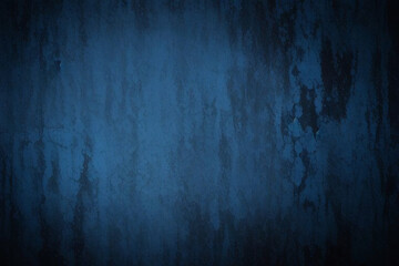 Fototapeta premium Black dark azure cobalt sapphire blue abstract background. Color gradient. Geometric shape. Wave, wavy curved line. Rough grunge grain noise. Light neon metallic shine shimmer bright. Design 