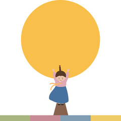 한복 입고 널뛰기