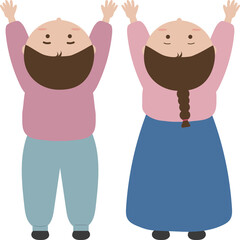 한복 입은 어린이 일러스트