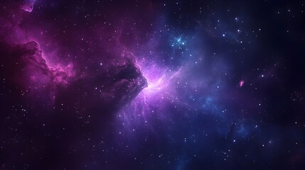 Fototapeta premium Cosmic Dreamscape Mesmerizing Galactic Tapestry in Shades of Purple and Blue