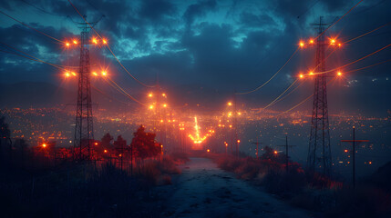 Advanced Monitoring Renewable Energy Grids in Sleek High Tech Style