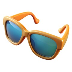 Sunglasses 3D render icon isolated on white background