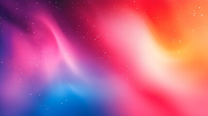 A vibrant abstract background with swirling colors and stars.
