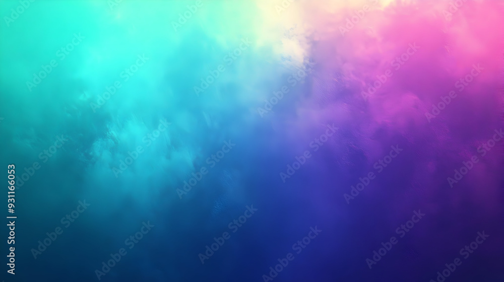 Poster a vibrant abstract gradient background with soft cloud-like textures.