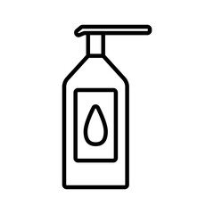 Liquid soap line icon editable stroke isolated vector object
