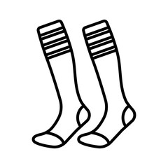 Sports socks line icon editable stroke vector object