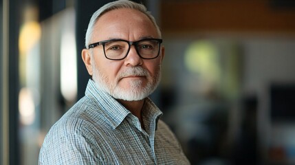 Fototapeta premium Professional Senior Man Portrait in Office Environment for Business Concept