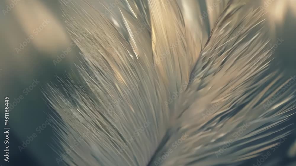 Aufkleber close up of beige dried grass swaying gently in the wind, creating an elegant pattern for interior d