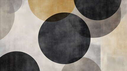 Minimalist Wallpaper with Overlapping Neutral Toned Circles Creating a Sophisticated Digital Pattern