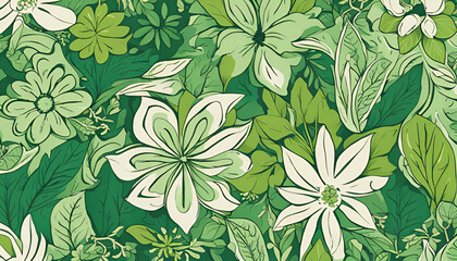 seamless pattern with leaves