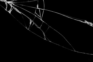 Close-up wrinkles and cracks on LCD screen glass display from smartphone, tablet or monitor from effect smash and fall bumps with detail pattern background, for use as a pattern on tiles or wallpaper