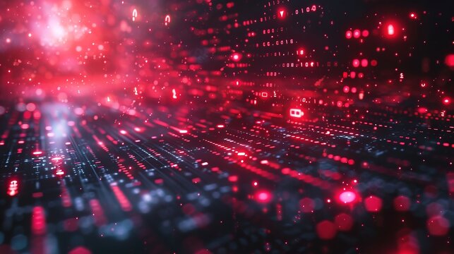 Technology computer network cyber crime security hacker virus programming abstract binary codes and symbols digital background
