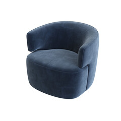 armchair isolate on a transparent background, comfortable furniture for home interior, 3D illustration, cg render
