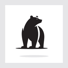 bear on a white background vector 