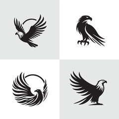 Set of eagle  vector