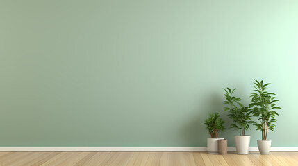 Simple interior design, perfect combination of green tones