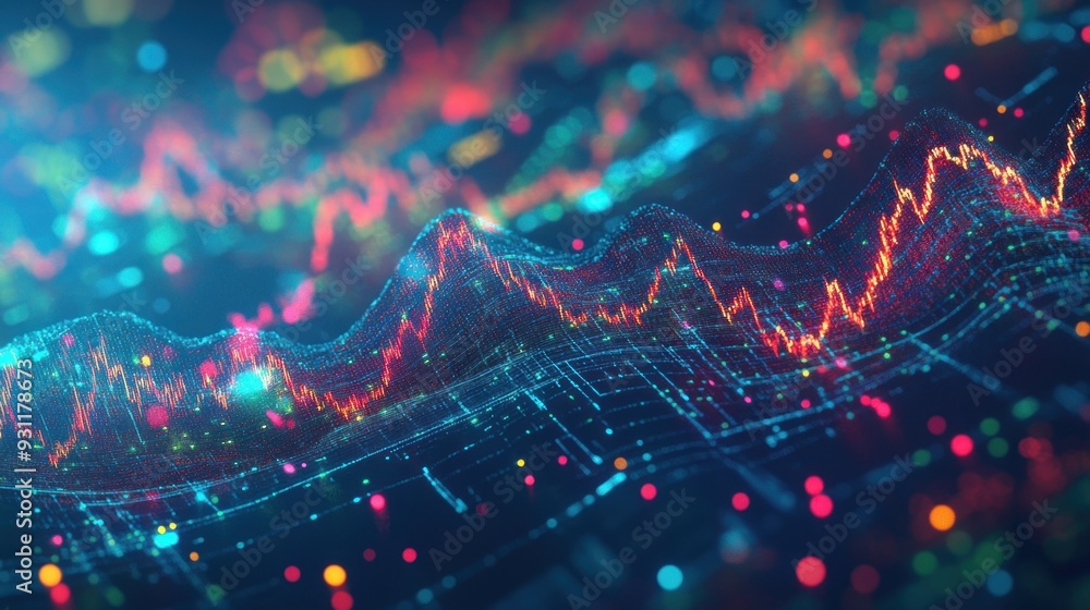 Poster Abstract Digital Data Visualization with Colorful Lines and Bokeh
