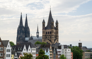 Naklejka premium Great St. Martin Church, Catholic church in Cologne, North Rhine-Westphalia
