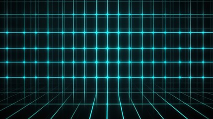 A futuristic grid pattern with glowing lines, ideal for digital design or backgrounds.