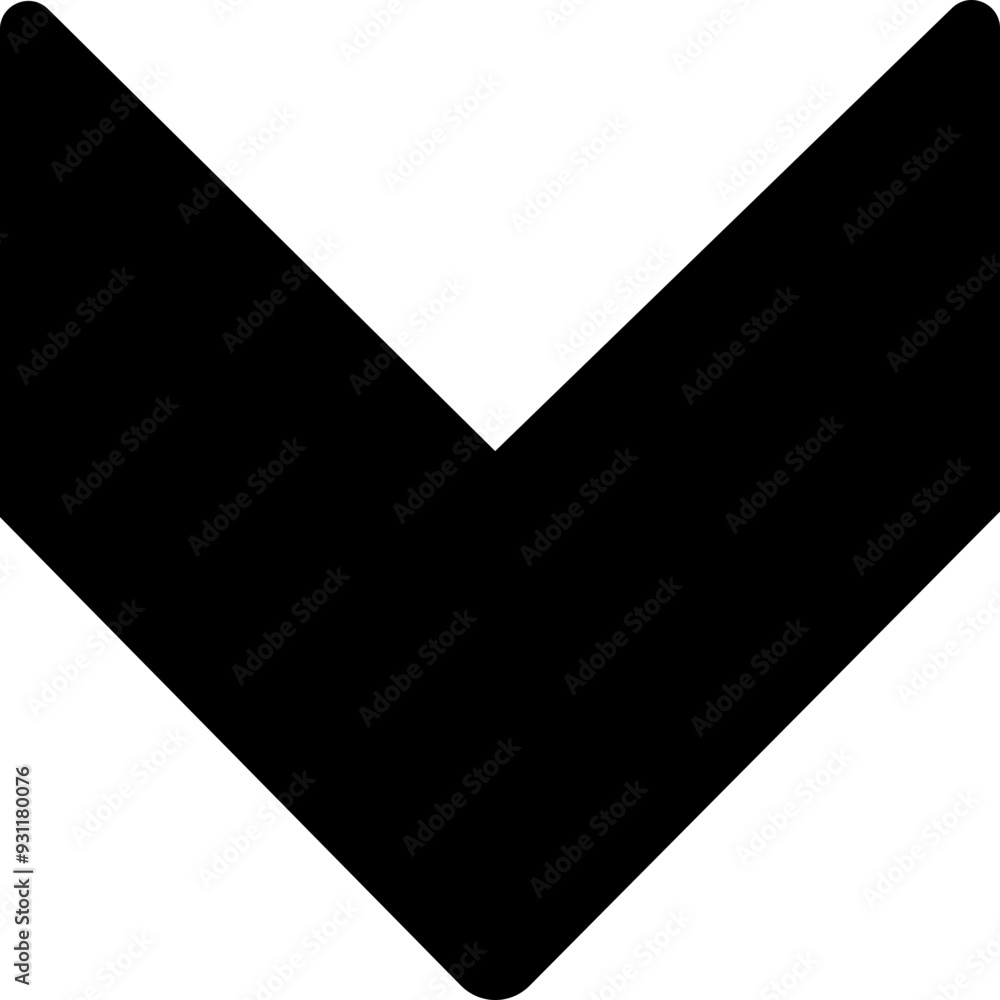 Poster down arrow vector icon. scroll illustration sign. animation of arrow bouncing as it slide down. grap