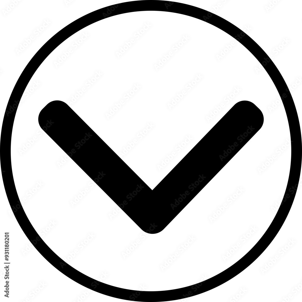 Poster down arrow vector icon. scroll illustration sign. animation of arrow bouncing as it slide down. grap