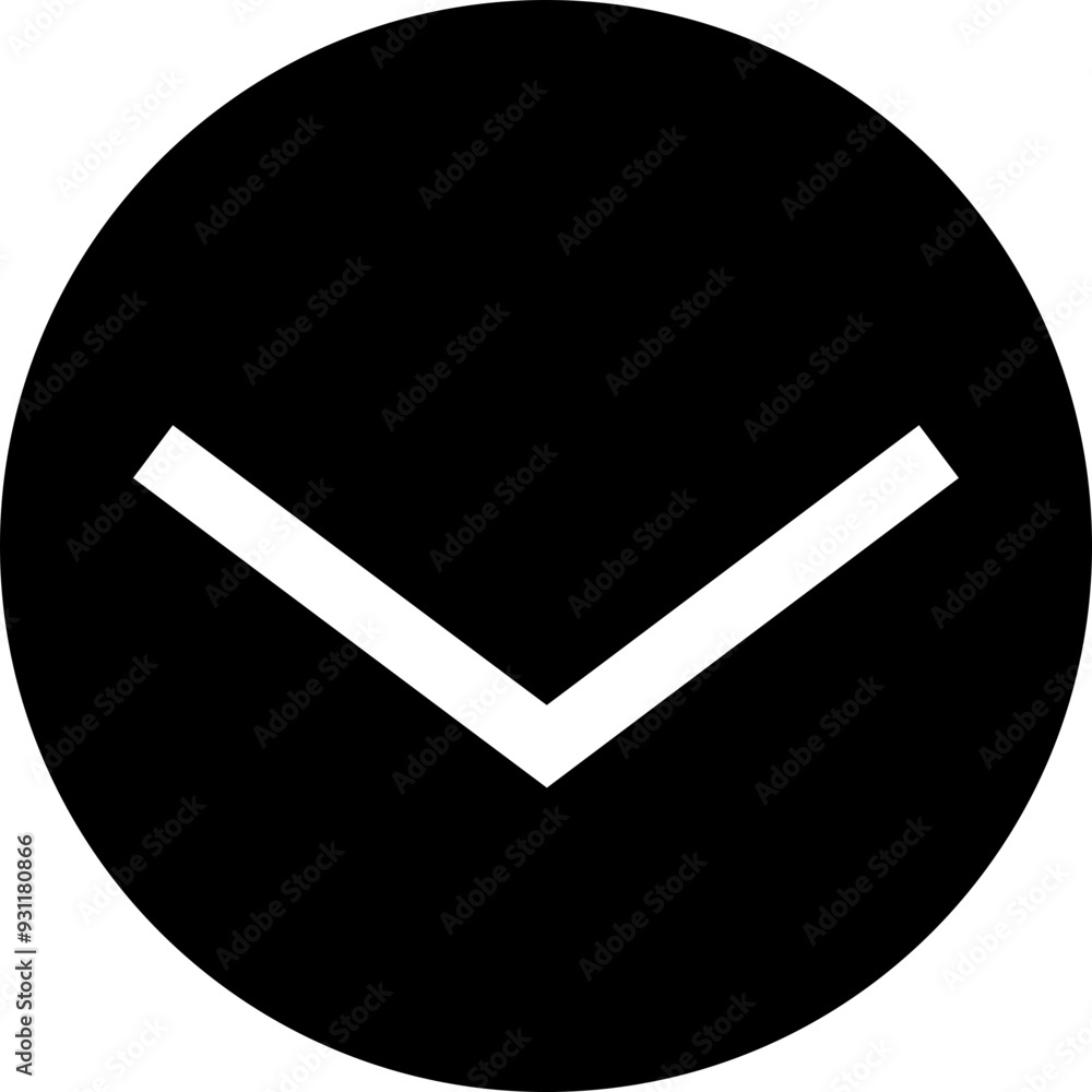Poster down arrow vector icon. scroll illustration sign. animation of arrow bouncing as it slide down. grap