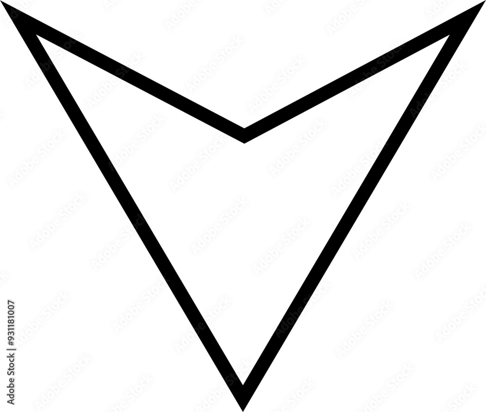 Poster down arrow vector icon. scroll illustration sign. animation of arrow bouncing as it slide down. grap