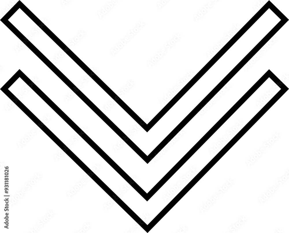Poster down arrow vector icon. scroll illustration sign. animation of arrow bouncing as it slide down. grap