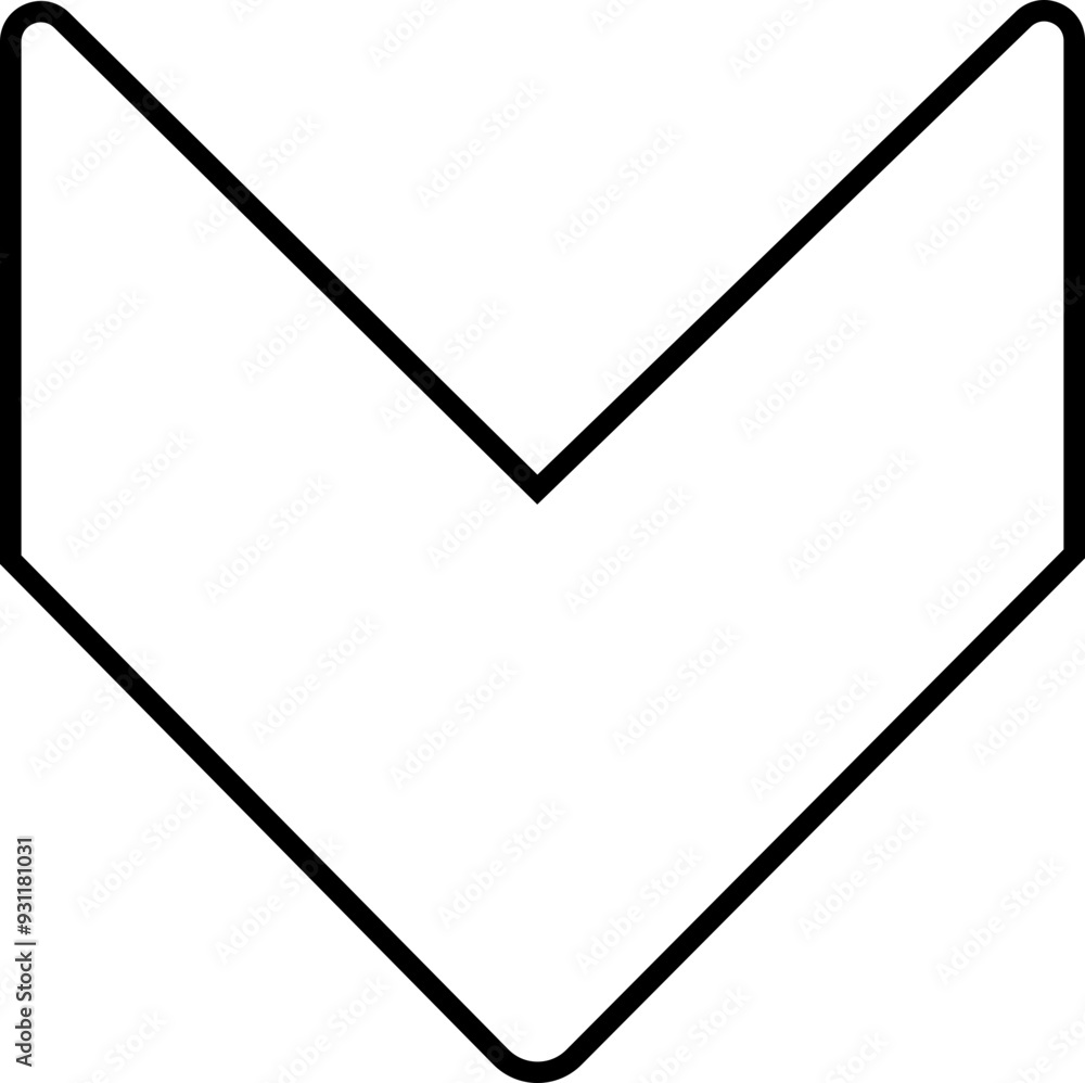 Poster down arrow vector icon. scroll illustration sign. animation of arrow bouncing as it slide down. grap