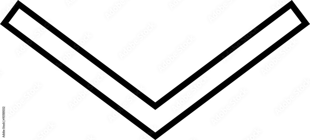 Poster down arrow vector icon. scroll illustration sign. animation of arrow bouncing as it slide down. grap