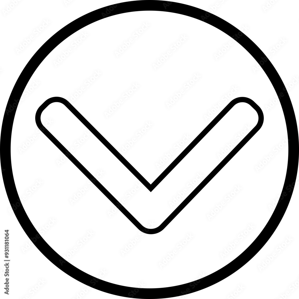 Poster down arrow vector icon. scroll illustration sign. animation of arrow bouncing as it slide down. grap