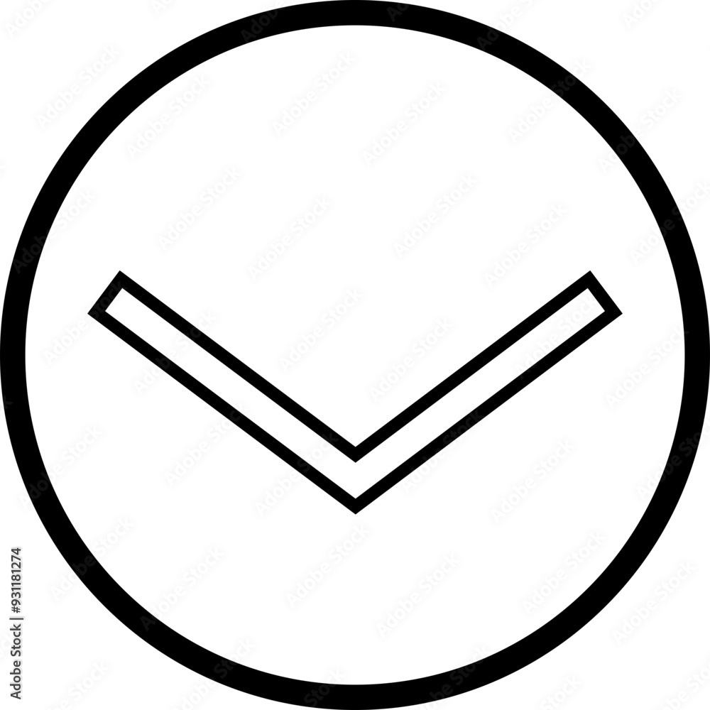 Poster down arrow vector icon. scroll illustration sign. animation of arrow bouncing as it slide down. grap